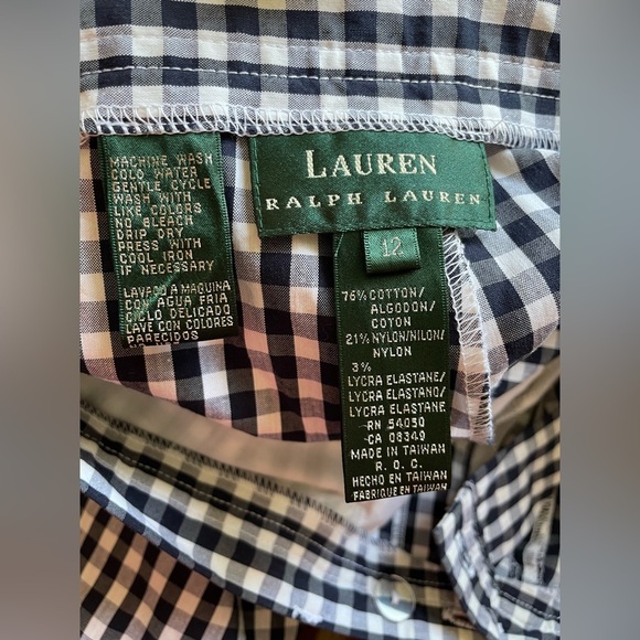 Ralph Lauren Black and White Checkered Chinos - Picture 6 of 8